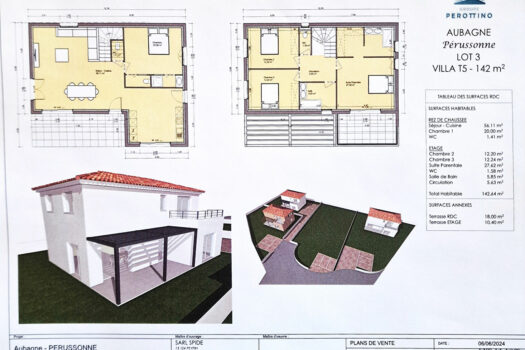AUBAGNE La Pérussonne – Villa T4 de 143m² s/ 566m² de jardin