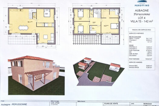 AUBAGNE La Pérussonne – Villa T4 de 143m² s/ 582m² de jardin