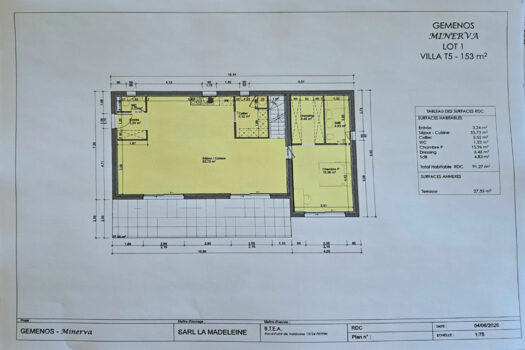 GEMENOS – Villa R+1 153m² s/831m² jardin